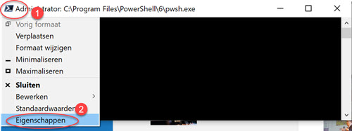 Powershell - change terminal properties